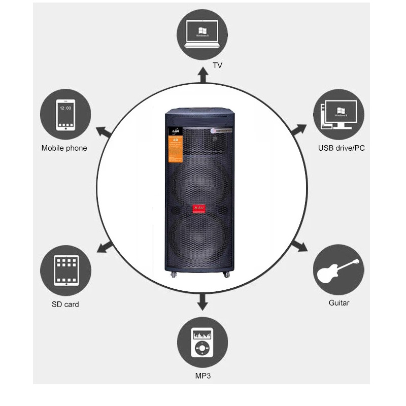 loa kéo 2 bass 40 cho âm thanh thôn xóm